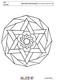 Mandala boyama sayfaları